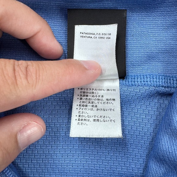 Vintage Patagonia Capilene 1/4 Zip Pullover Womens L Blue Base Layer Made In USA - Picture 5 of 16